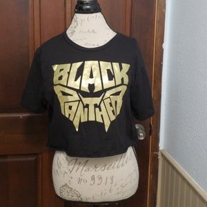 Black panther crop top